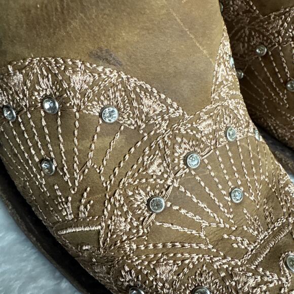 Lane Women's Sz 11 Boot Barn X Calypso Leather Western Bridal Snip Toe NWOT - Picture 3 of 11